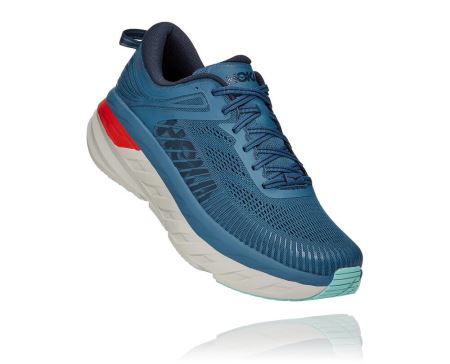 Hoka One One Bondi 7 Homem - Sapatos Ortopédicos Turquesa | PT-iqoH8m0